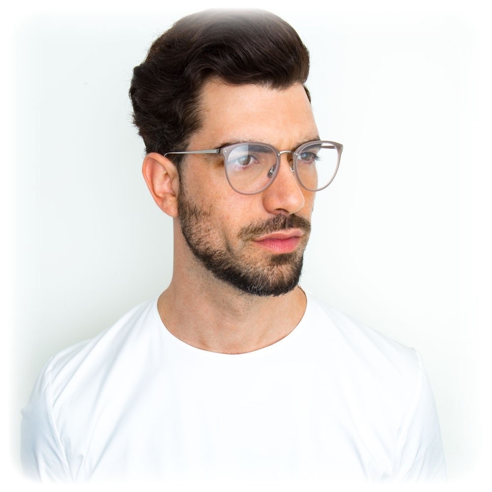 Linda Farrow Calthorpe Oval Optical Frames In Milky Grey & White Gold LFL251 C57